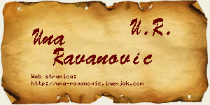 Una Ravanović vizit kartica